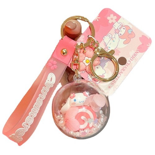Genuine Sanrio ball Sakura diary theme girly heart car key chain bestie creative bag pendant
