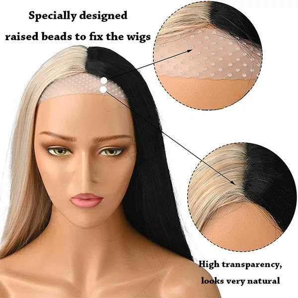 European and American Silicone Wig Headbands for Men and Women, Fitness Yoga Sports Headbands, Fixed Non-Slip Anti-Sweat Headbands, Non-Slip and Breathable
