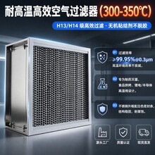 定制耐高温高效空气过滤器制药厂专用耐高温高效滤芯耐温350℃