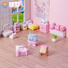 微景观创意可爱猫咪家具动物盲盒装饰品配件办公室桌面迷你小摆件