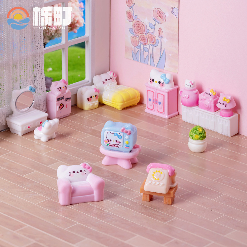 微景观创意可爱猫咪家具动物盲盒装饰品配件办公室桌面迷你小摆件|undefined