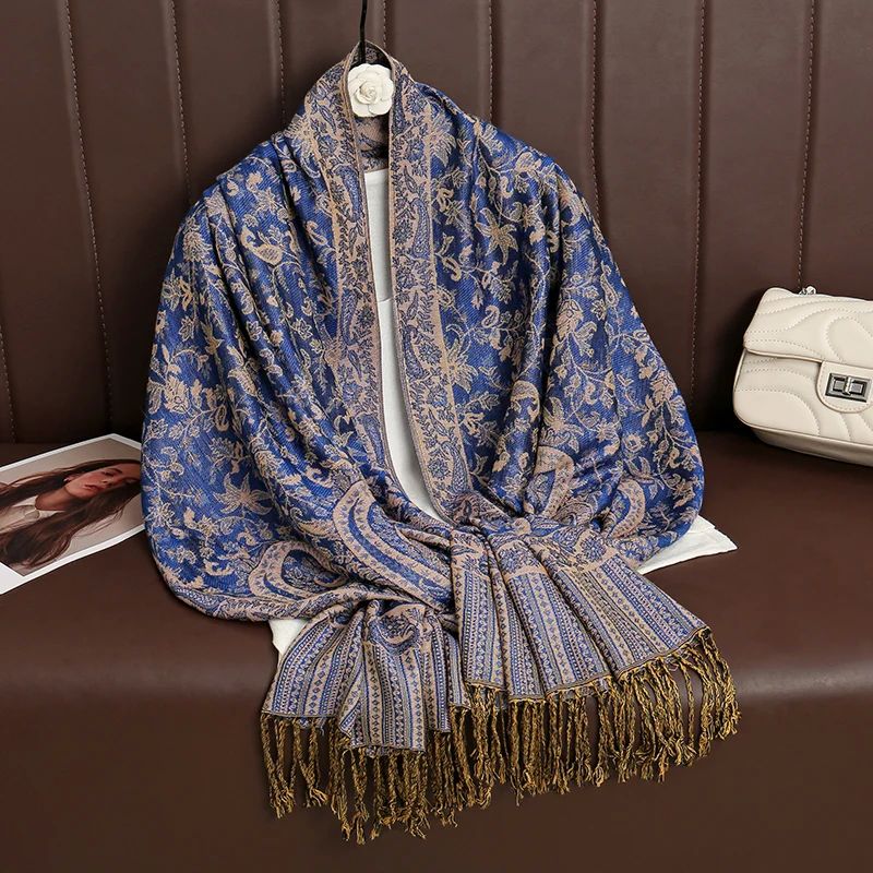 Tassel Blanket Design Thick Pashmina New Winter Warm Shawl W