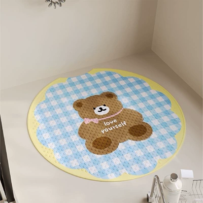 Floor Mat, Door Mat, Avtomobil döşəmə paspasları - blue-cute-bear-21-53cm-official-authentic-product-quick-delivery