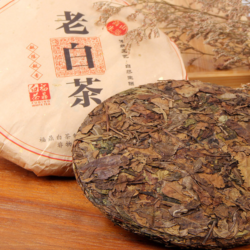 Fuding Old White Tea High Mountain Aged White Tea Congou Shoumei Sun-dried Tea Leaves 350g White Tea Cake Bulk Wholesale