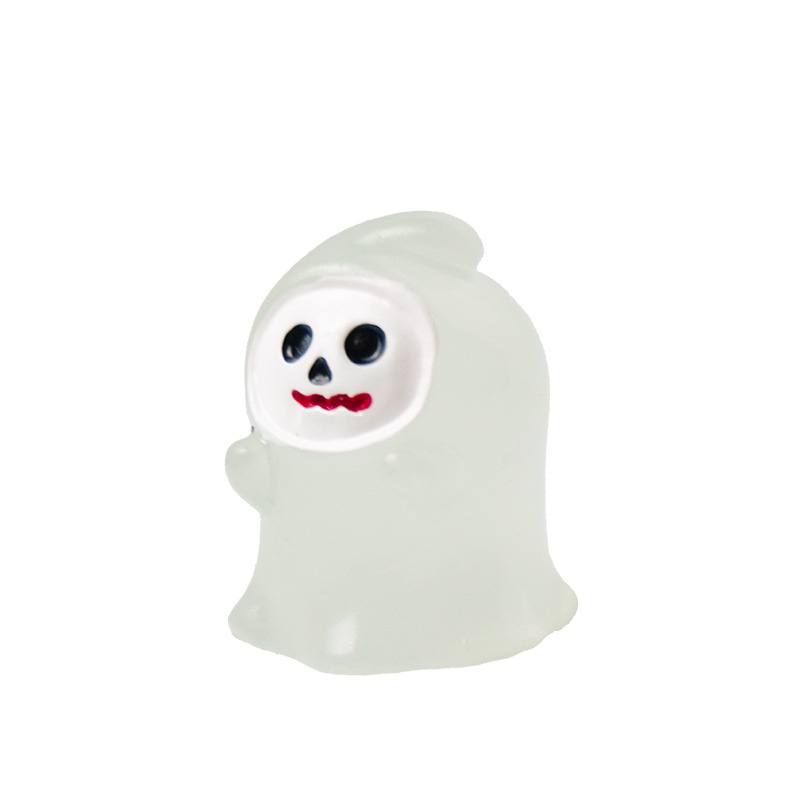 Pequeños accesorios de decoración de muñeca fantasma mini adornos de escritorio micro paisaje creativo lindo cabello luminoso Halloween