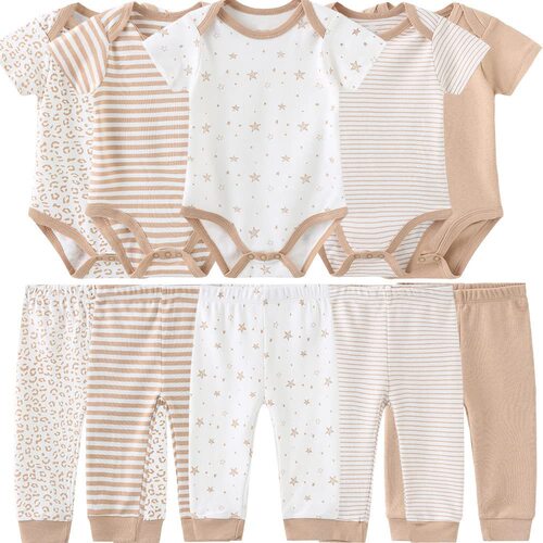 Category A baby jumpsuit air-conditioned pants newborn pure cotton jumpsuit foreign trade children's clothing wholesale cross-border 10-piece set boneless