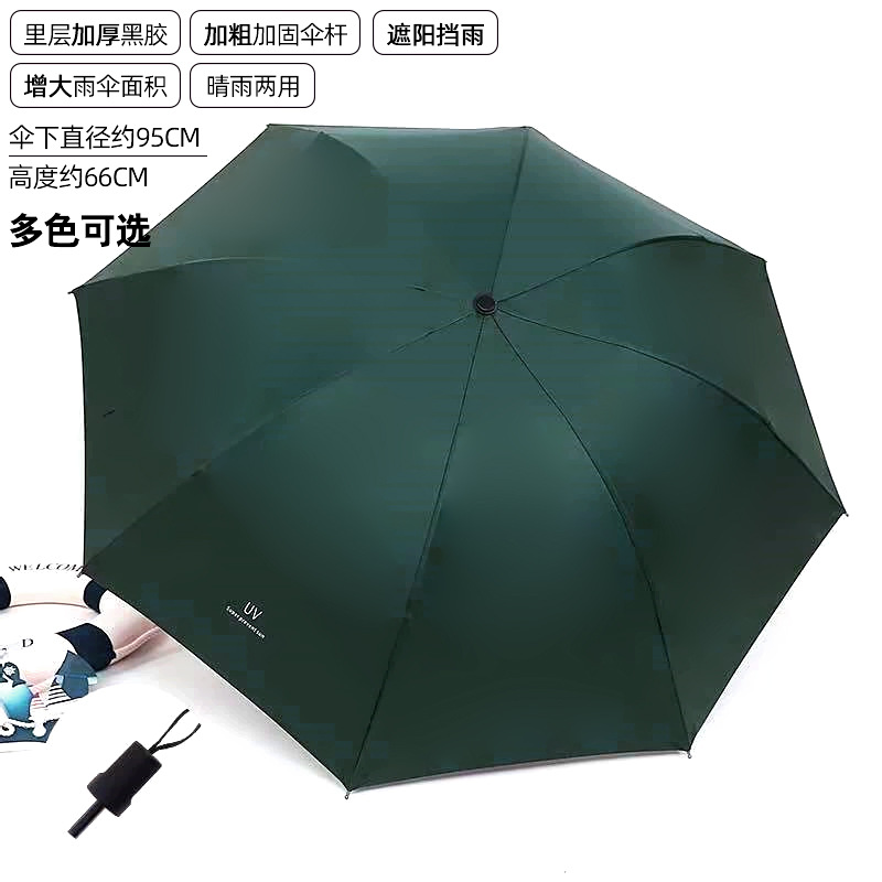 Sombrilla Plegable Anti-UV para Sol y Lluvia de Tela de Impacto, Vinilo Protector Solar, Plegable para Verano