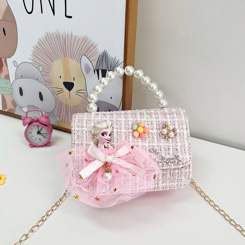 Nuevo bolso de los niños estilo chanel bolso de hombro de la manera del todo-fósforo de las niñas bolsa de mensajero de moda cadena accesorios bolsa al por mayor