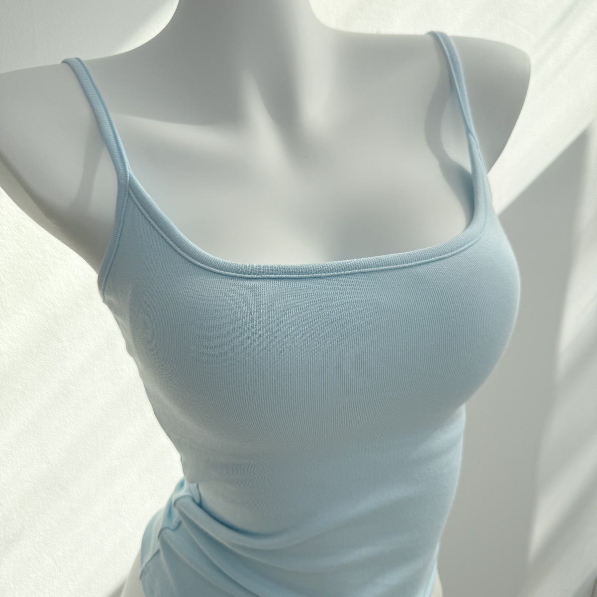 Made by Miss Erxiao! Detachable Chest Pad Double-Layer Slimming Camisole Basic Top for Women in Summer
