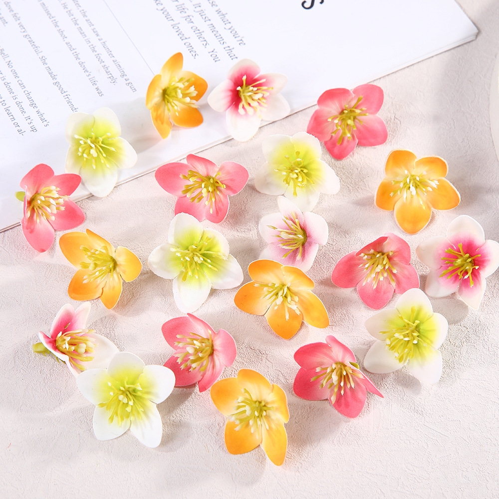 绢布海岛春花仿真花家居装饰花朵配件汉服簪花头饰DIY材料仿真花