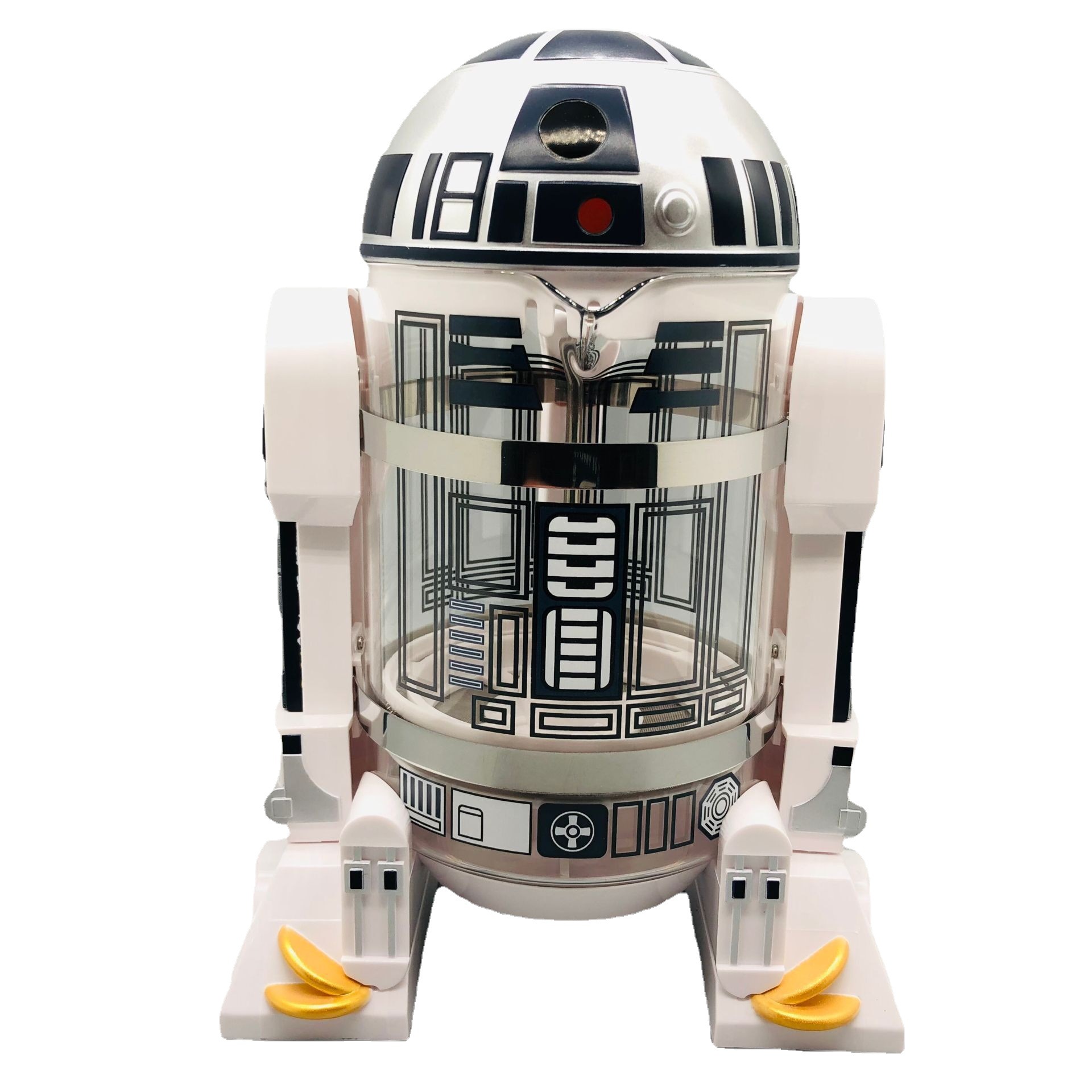 Máquina de R2-D2 de Star Wars uso familiar mini máquina de café de mano cafetera olla de aislamiento Mocha olla de presión francesa