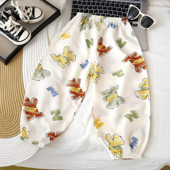 [Upgraded Lyocell Silk] New Children's Anti-mosquito Pants Summer Thin Casual Trousers Boys and Girls Bloomers