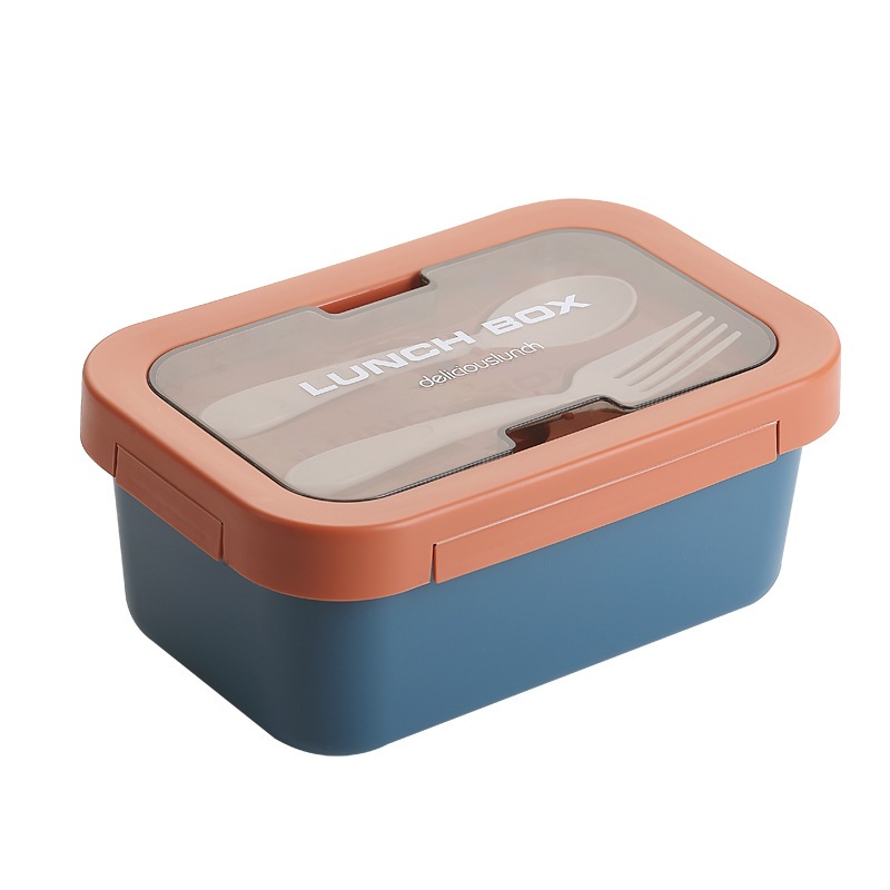 Inswind PP caja de comida ligera de doble capa con cubiertos 304 caja de almuerzo de acero inoxidable conveniente caja de frutas de picnic