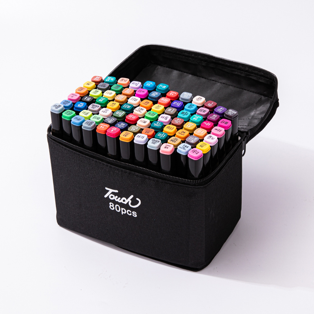 Set de 168 Rotuladores de Colores de Doble Punta, Pincel de Acuarela Aceitoso para Estudiantes y Niños - Bolígrafos de Fábrica