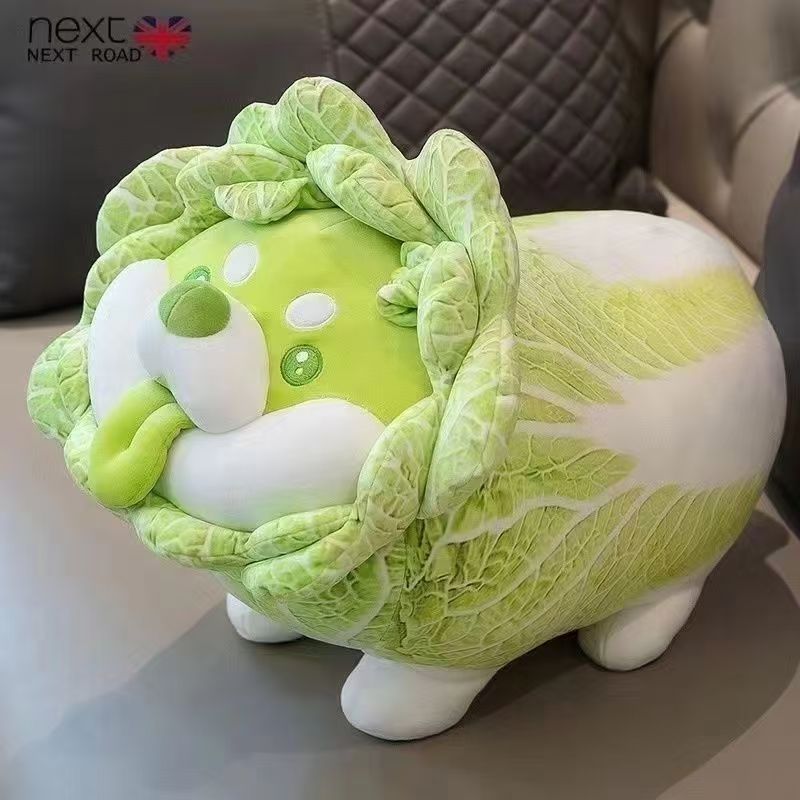 Wedding Toss Dolls Persimmon + Lettuce Plush Toy Stuffed Animal Dog Good Luck Pillow Wedding Bouquet Plush