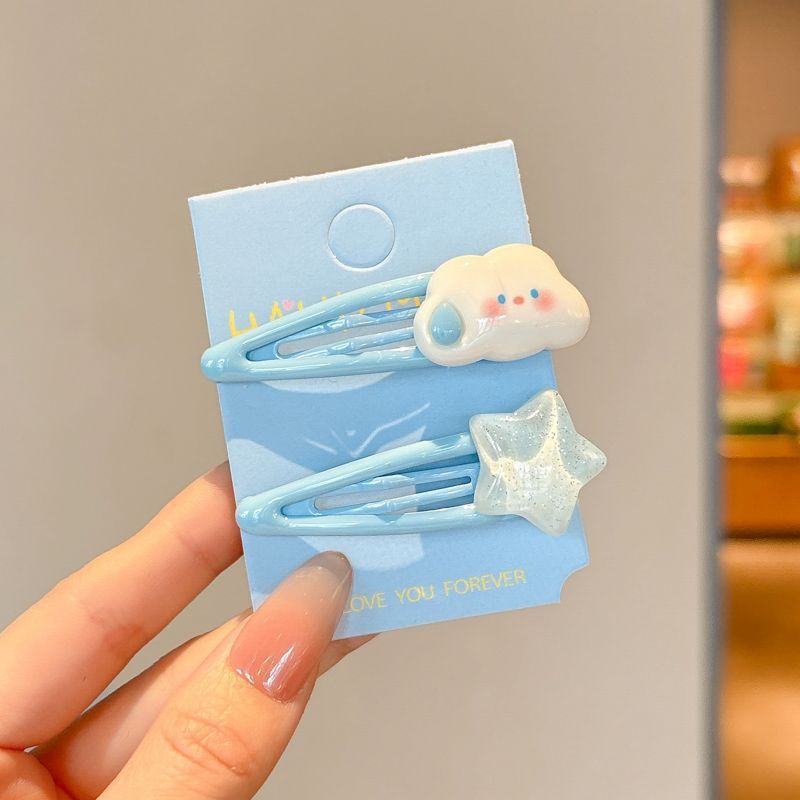 2025 verano pasador de cabello de dopamina colorido lindo frente dulce brocas de cabello rotas no lastimas brocas de cabello adornamientos para el cabello