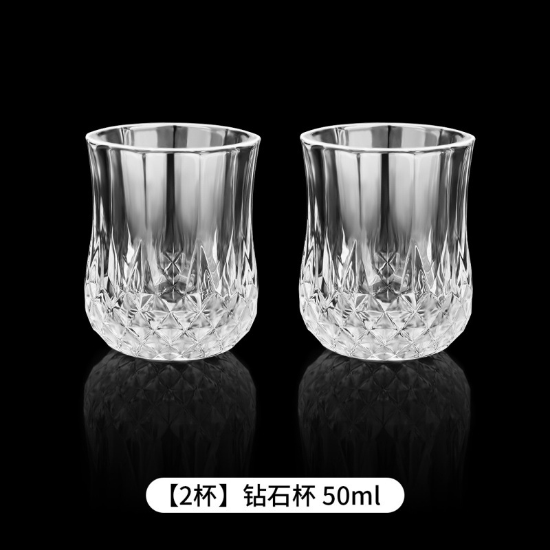 【다이아몬드 50ML】 무연 크리스탈 와인잔