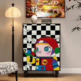 玄关柜五斗柜客厅卧室靠墙储物柜抽屉柜酒店民宿实木家具奶油风