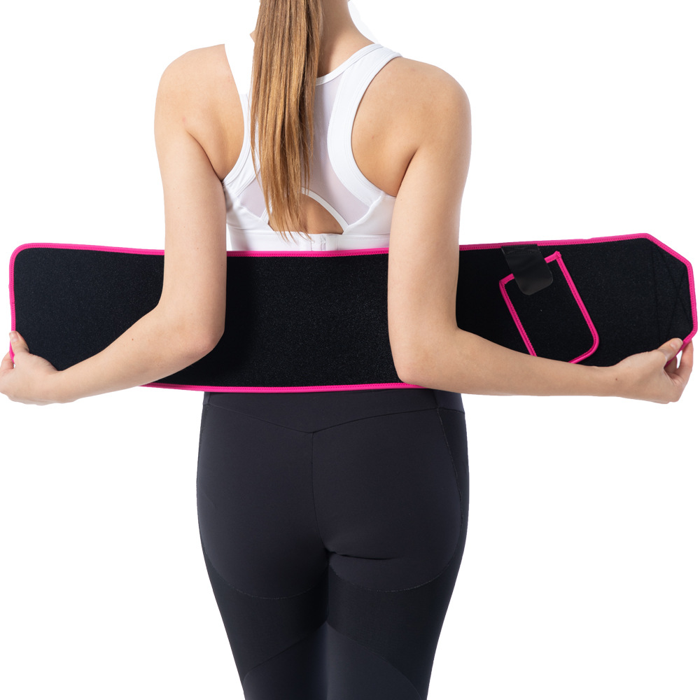 银离子暴汗腰带OK布黏贴调节健身跑步运动护腰带发汗束腰带银涂层