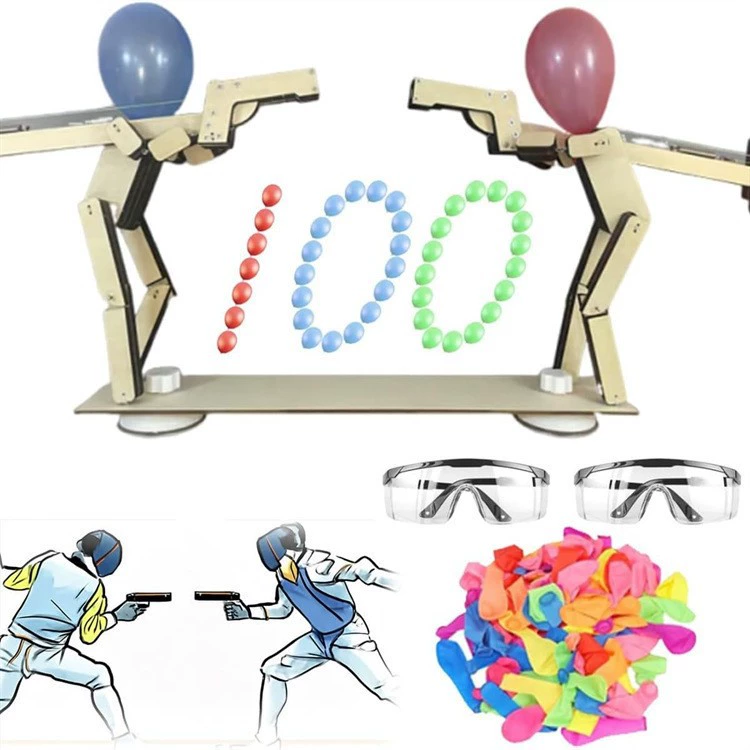 Деревянная игрушка-пушка для стрельбы по воздушным шарам, ручной работы, для трансграничных игр