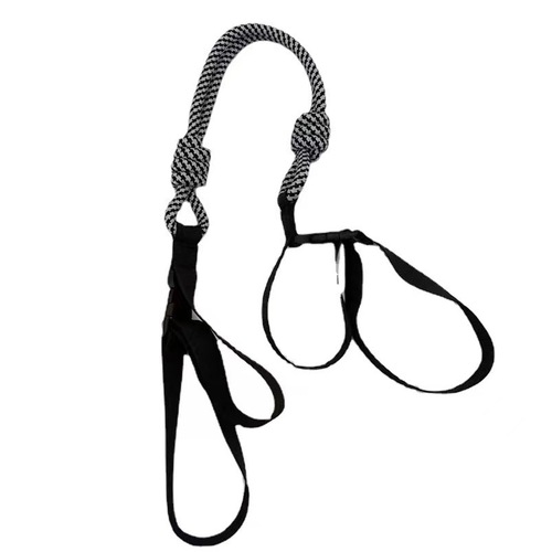 Japanese DIY black and white nylon strap tote canvas durable simple strap rope handbag round rope