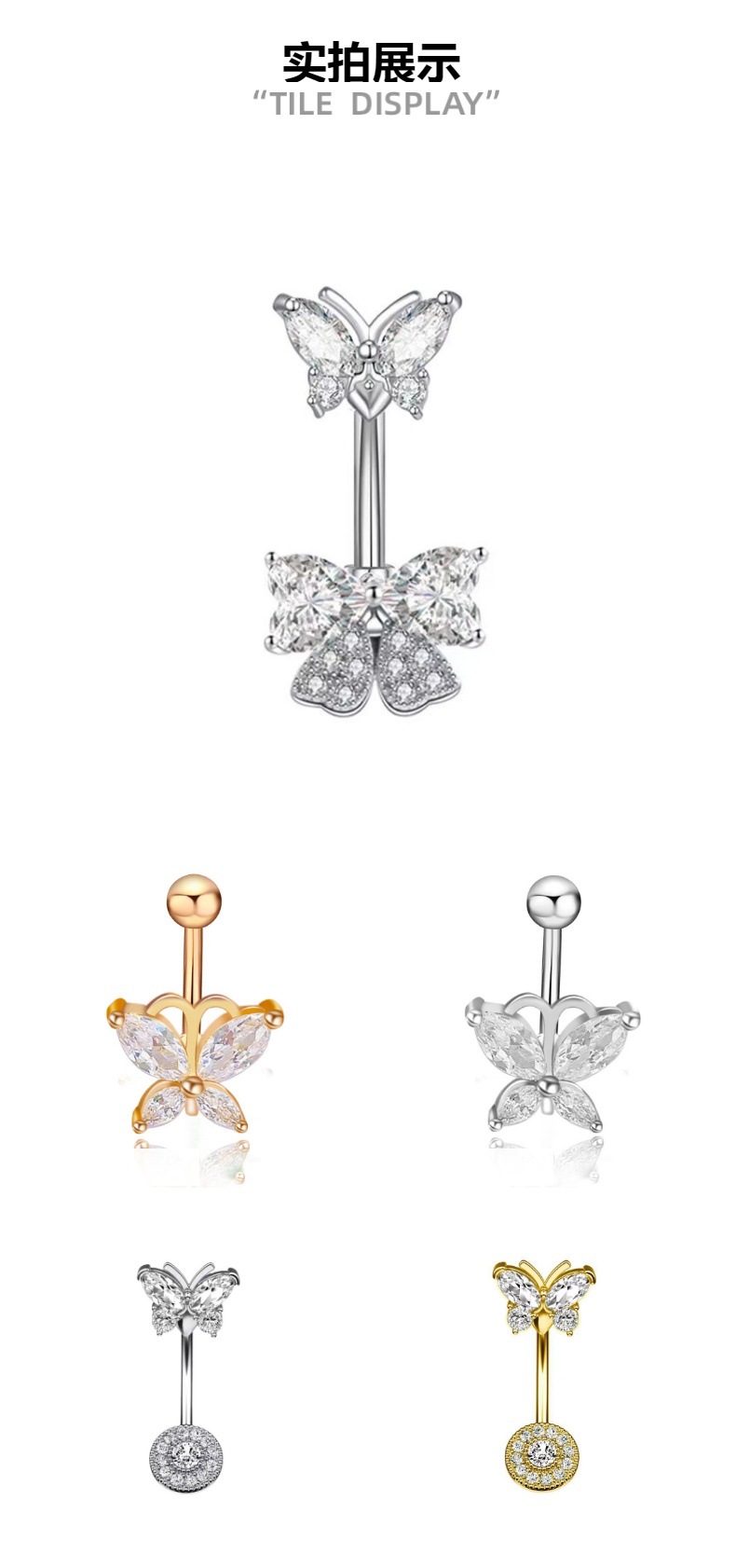 16G labret stud size and finish detail