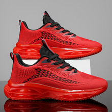 男鞋2025年新款全掌气垫跑鞋男防滑减震休闲运动鞋时尚潮流百搭鞋