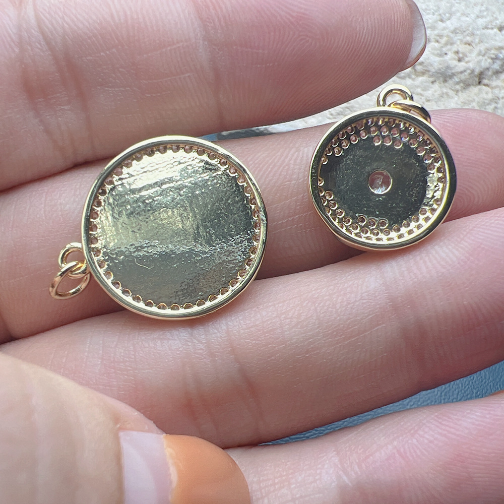 6g Weight Zircon Inlay Material 1 Piece Shell Copper Zircon Eye