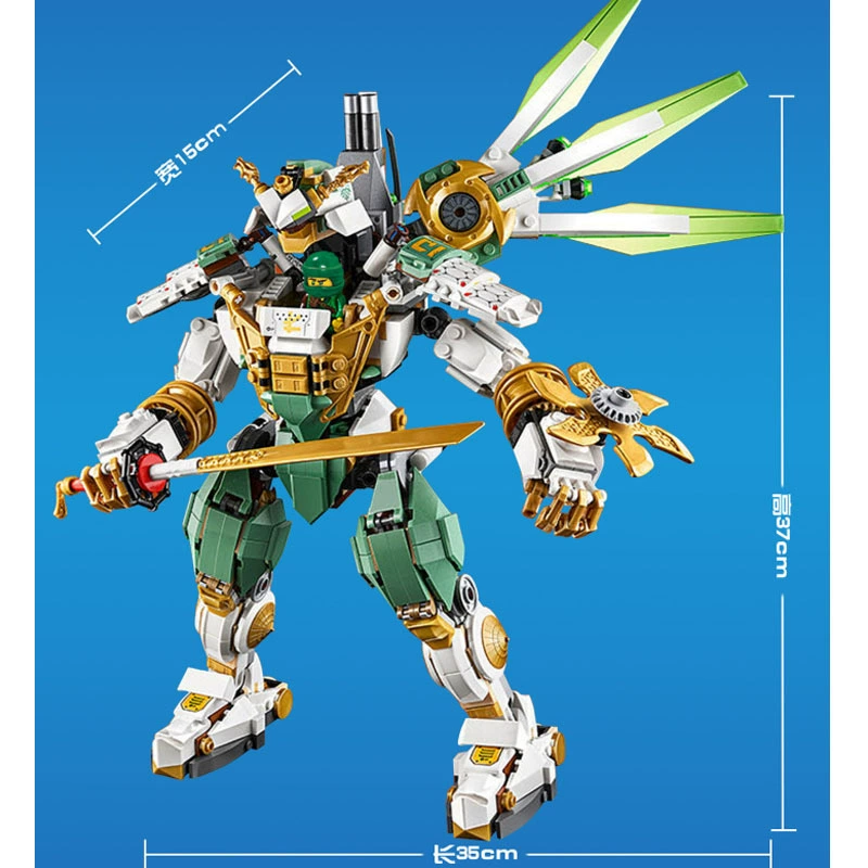 Совместимо с LEGO Ninjago набор Lloyd's Titan Mech 70676, сборные игрушки