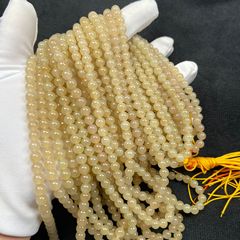 工厂批发天然和田玉浅糖6m且末糖佛珠108佛珠diy配珠和田糖玉佛珠