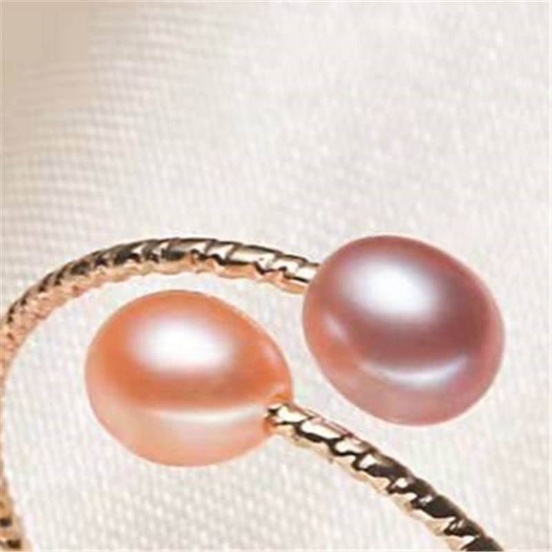 Geometric Pattern Women's Gender Freshwater Pearl Copper Alloy Geometric Open Rings
