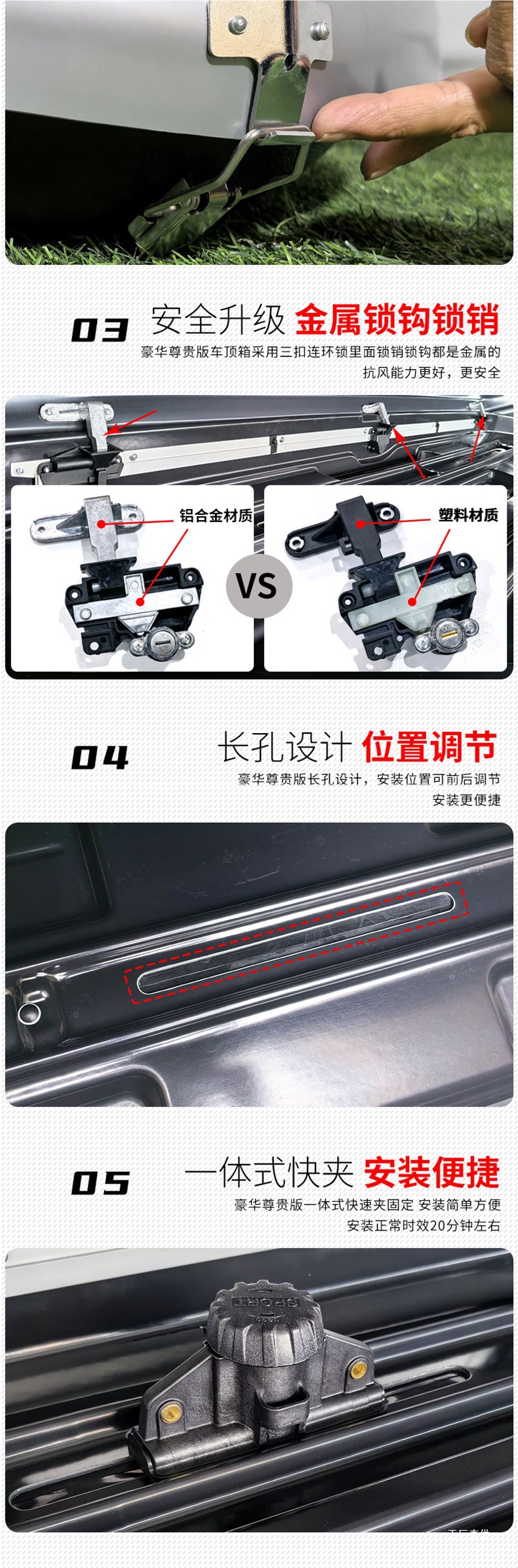 Car Suv Universal Off-Road Vehicle Roof Luggage Carbon Fiber Pattern Car Travel Suitcase Large Capacity Roof Luggage