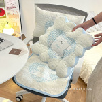 夏季乳胶冰丝坐垫办公室可爱椅子垫子宿舍靠垫屁垫四季凉席座椅垫