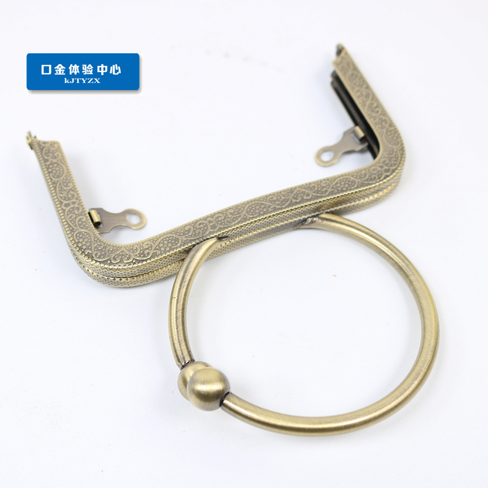 Nuevo: agujero de tornillo de 12.5cm cintura cóncava en relieve pulsera en forma de O oro brazalete creativo bolso de mano