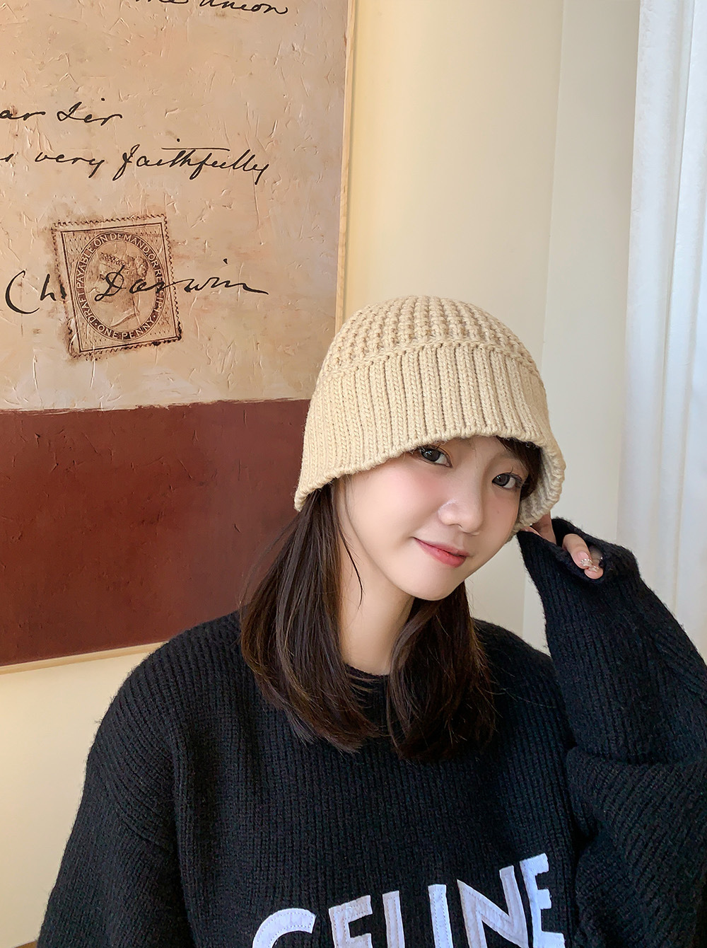 盆帽水桶帽模特图