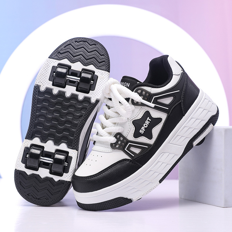 children's dual wheel removable breathable skates for men and women…