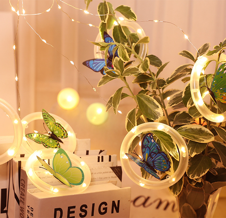 Birthday Cute Butterfly Plastic Party String Lights display picture 2