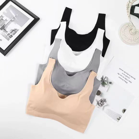 Бесшовное нижнее белье душевное спокойствие четвертого поколения качественное издание сплошной цвет без стального круга, одноцовый бюстгальтер спортивный жилет для сна