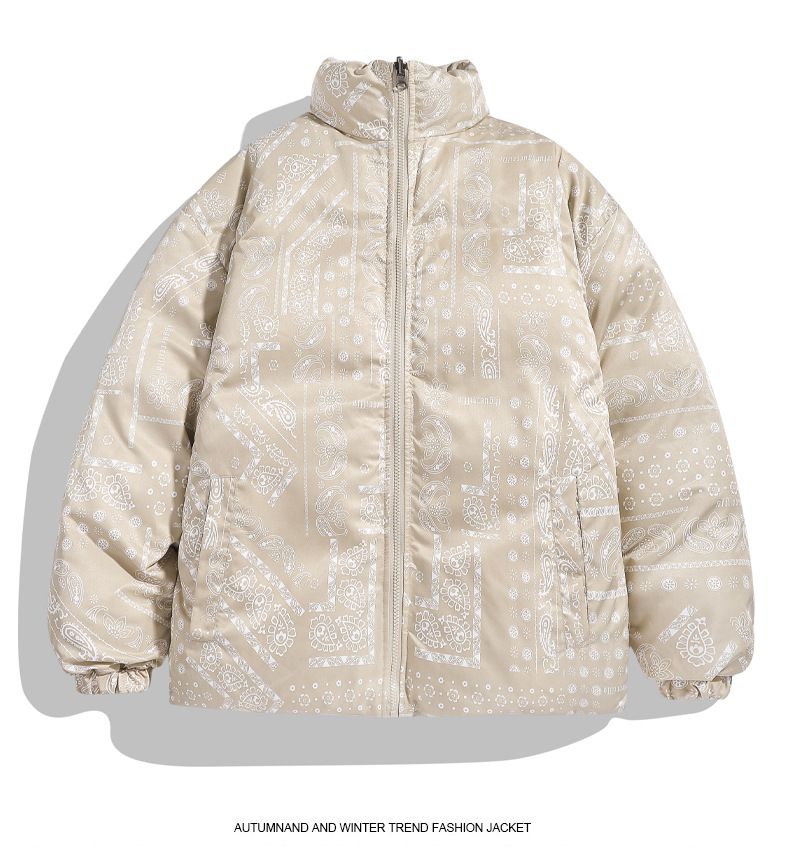 Vêtements pour hommes Veste double face pour hommes en automne et en hiver, veste décontractée ample, manteau en coton, manteau en coton épaissi,_voghion.com