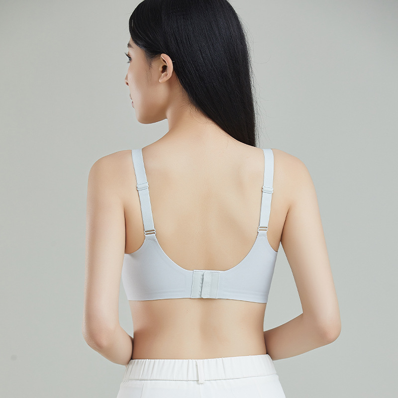 2024 nuevo producto de alta calidad sin marca ropa interior delgada gran pecho pequeño ajuste anti-caída sin anillo de acero sujetador