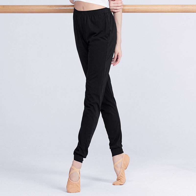Adult Dance Pants Aerobics Bottoms Women's Radish Slim-fit Shrink Pants Men's Body Dance Black Slim-fit Fitness Pants