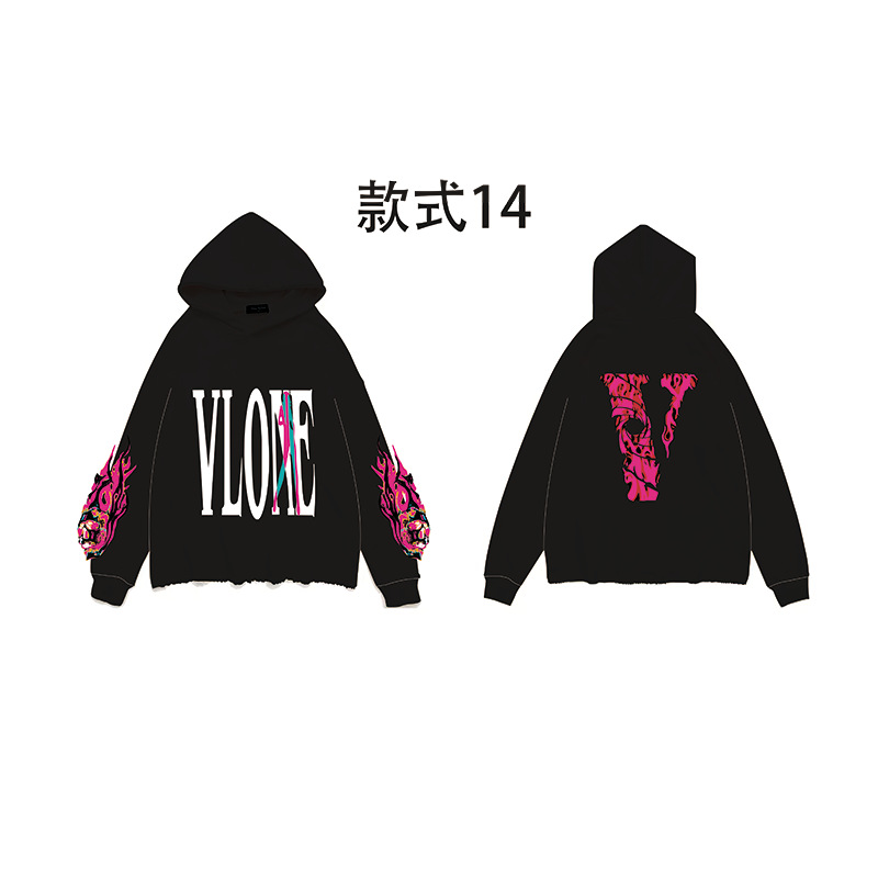 En stock suéter con capucha de algodón pesado para hombres para personalizar la marca de moda europea y americana BF casual suéter sin dobladillo