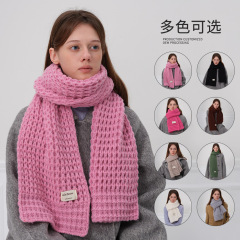 韩版高级感新款百搭男女孔状保暖针织毛线围巾围脖护颈配饰秋冬季