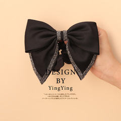 義烏工廠氣質大腸圈頭飾韓國蝴蝶結髮繩後腦勺發圈布藝頭繩髮飾女