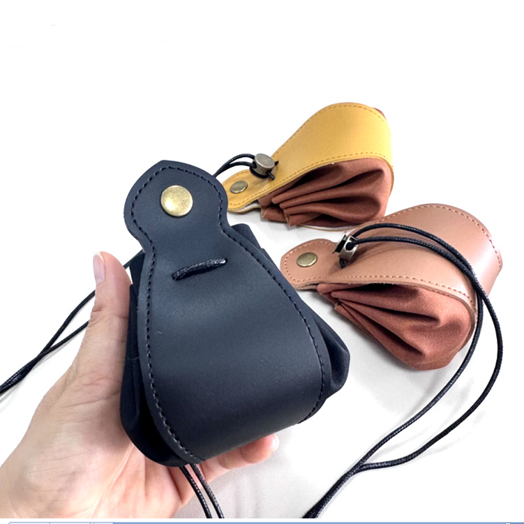 现货骰子收纳袋 筛子拉绳束口托盘 复古文玩收纳束口袋中世纪囊袋