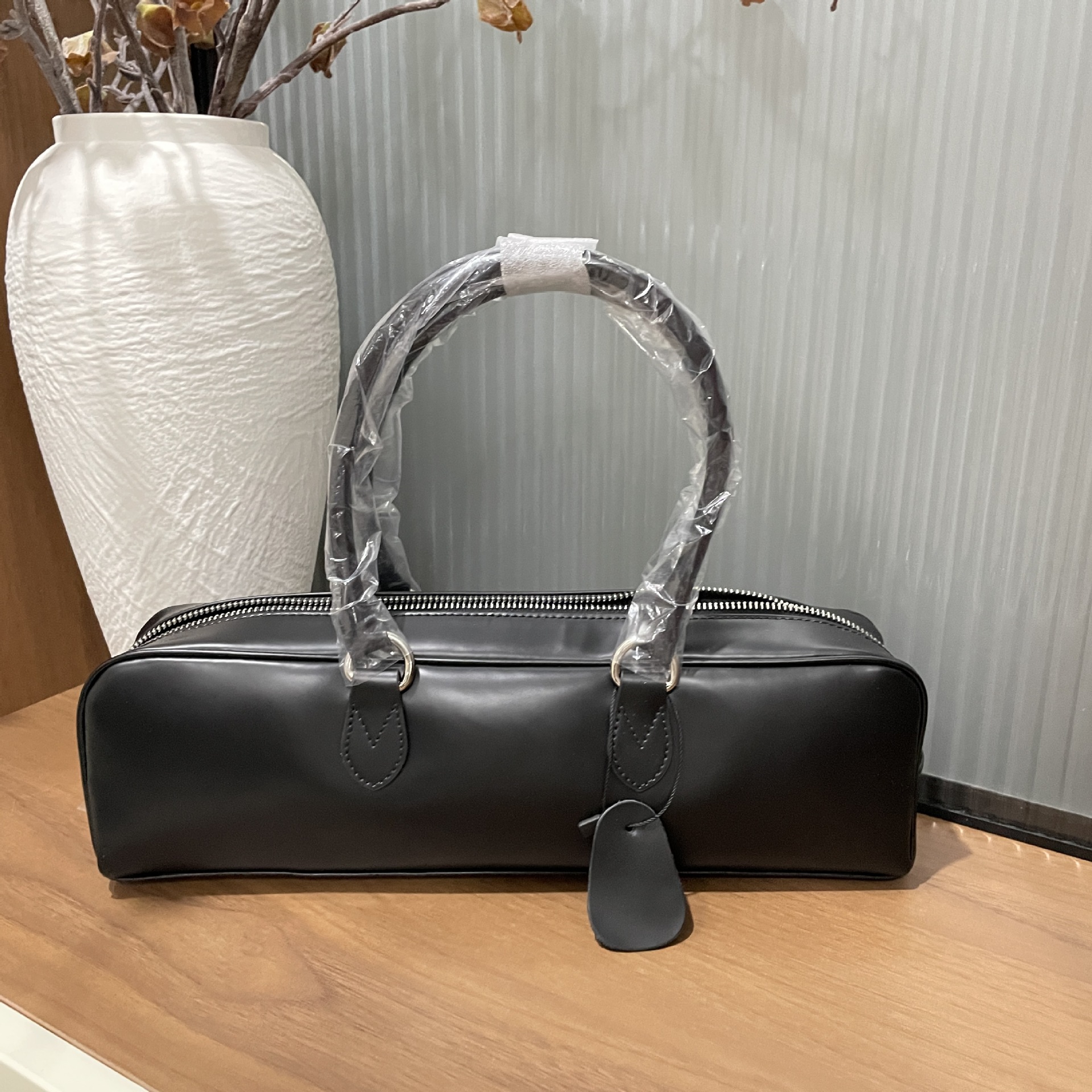 CDG Baguette Bag Genuine Leather Niche Design Vintage Handbag High-End Texture Commuter Versatile Shoulder Underarm Bag for Women - Thumbnail 5