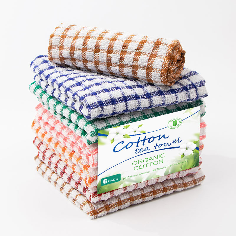Amazon cotton tea towel in stock multifunctional plaid household towel wholesale thickened kitchen table dishwashing cloth Amazon cotton tea towel in stock multifunctional plaid household towel wholesale thickened kitchen table dishwashing cloth