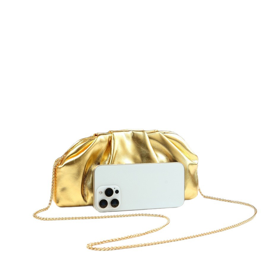 European And American New Women's Cloud Bag Evening Bag Fashion Pleated Luxury Versatile Crossbody Bag - Thumbnail 5