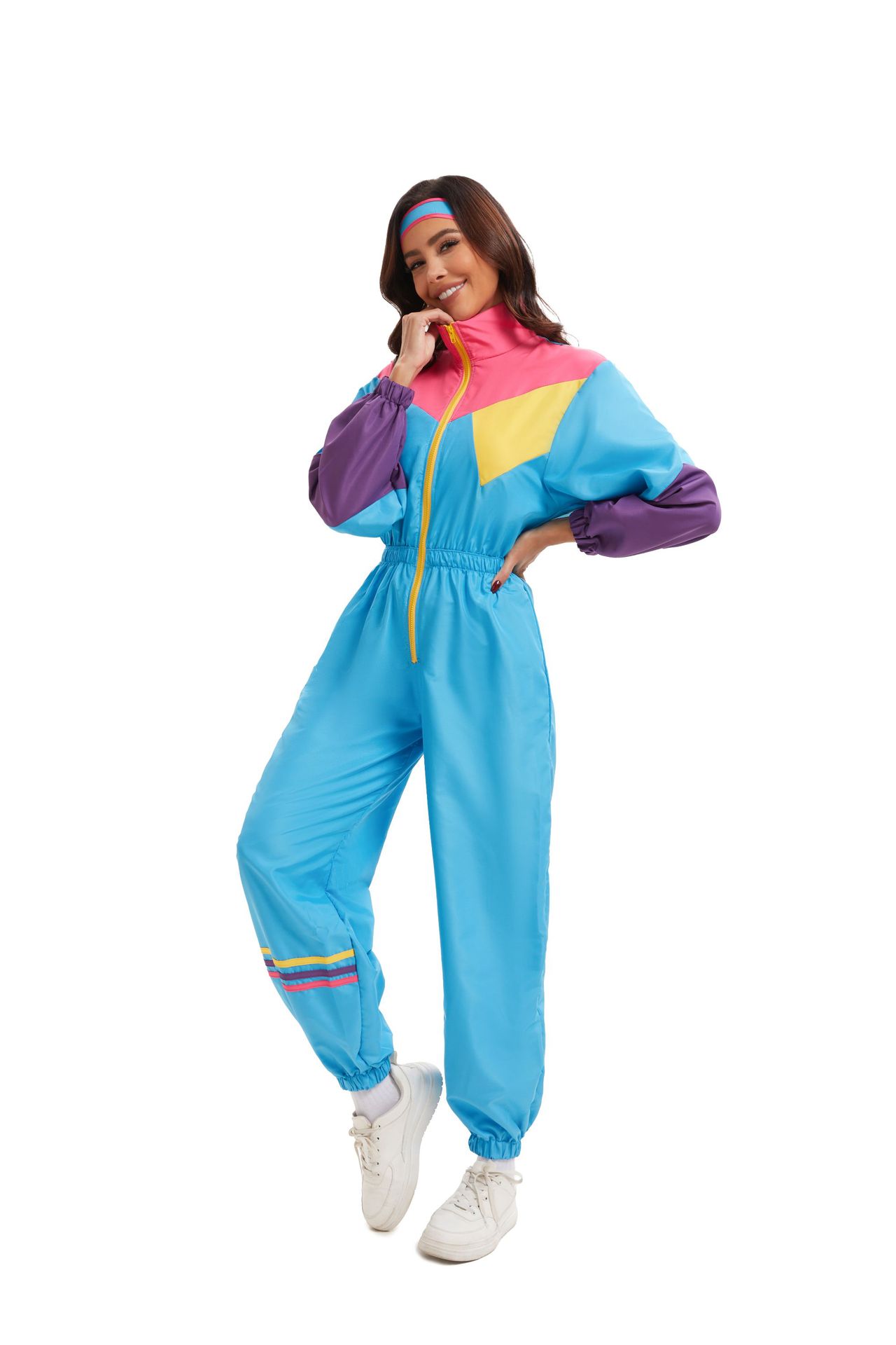 Halloween etapa europea y americana de los años 80 y 90 ropa deportiva retro vitalidad danza deportes aeróbicos traje de esquí