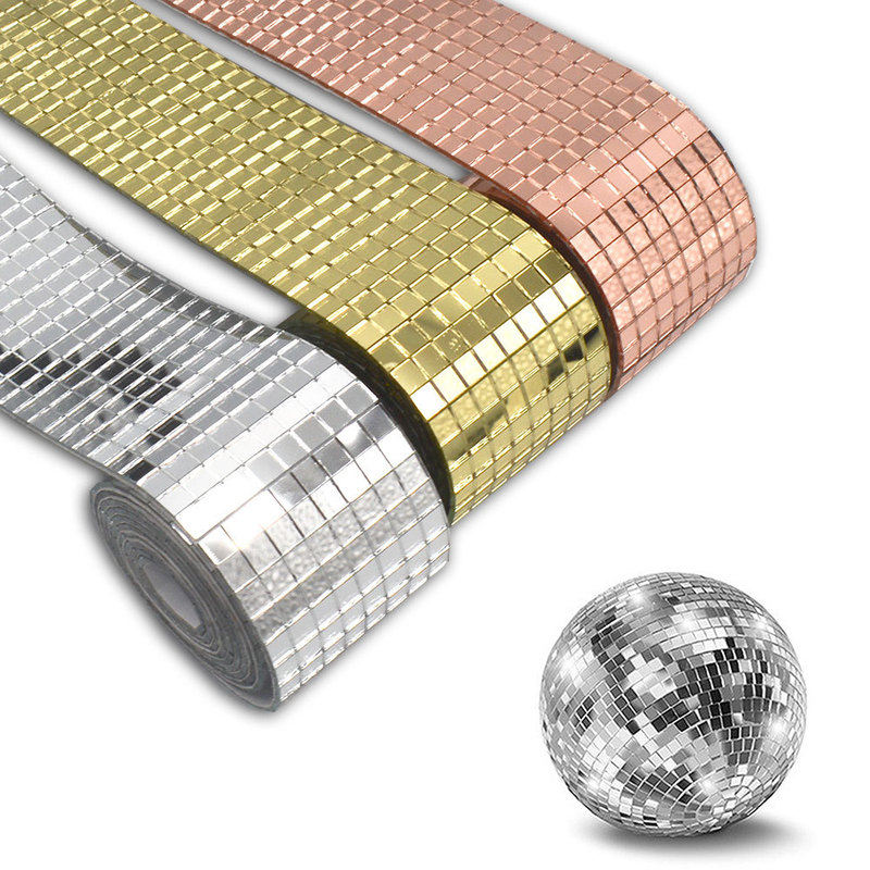 Cross-Border Glass Mirror Mosaic Small Particle Wall Sticker Self-Adhesive Creative DIY Bendable Spherical Atmosphere Light Patch